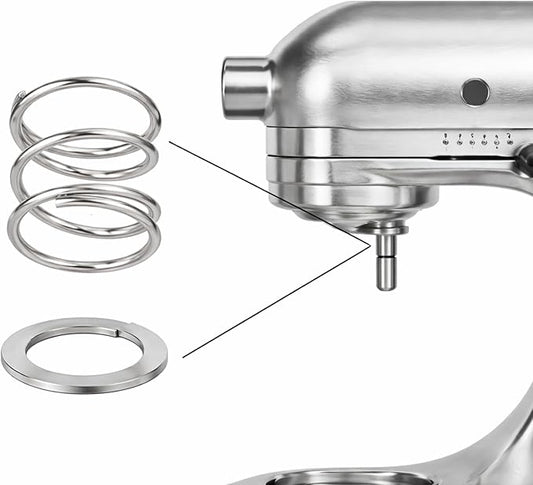 Spring & Washer Kit for KitchenAid® Stand Mixers – 316 Stainless Steel Upgrade, Food-Grade Replacement for Tilt-Head & Bowl-Lift Models – Stabilizes Attachments (1 Pack)