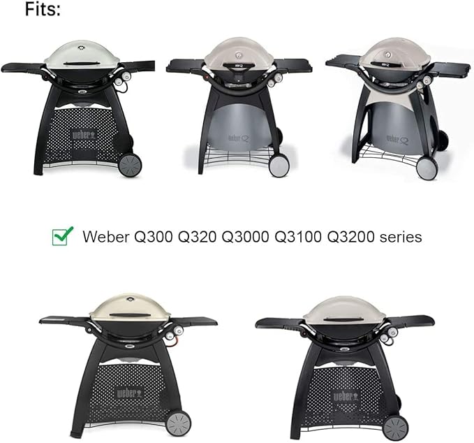 For Weber Q Griddle, 6506 Cast Iron Griddle for weber Q300 Q320 Q3000 Q3100 Q3200 Series Gas Grills Parts, Grill Griddle Insert for 57060001 586002 426001 56010049 404341, 17.8" x 12.4"