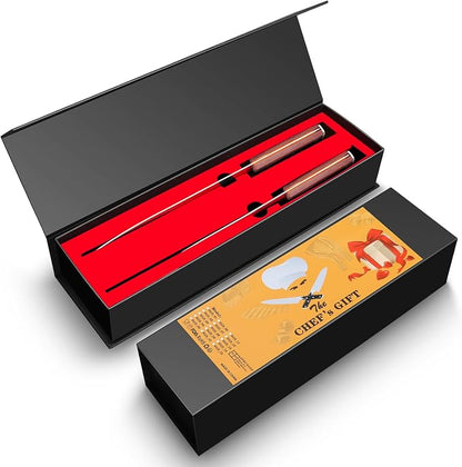 COOKLET'S Chef Knife and Santoku Knife 2PCS Kitchen Knife Set with Gift Box, Professional VG10 Damascus High Carbon Stainless Steel Chef's Knives – Ultra Sharp Cooking Knife with G10 Ergonomic Handle