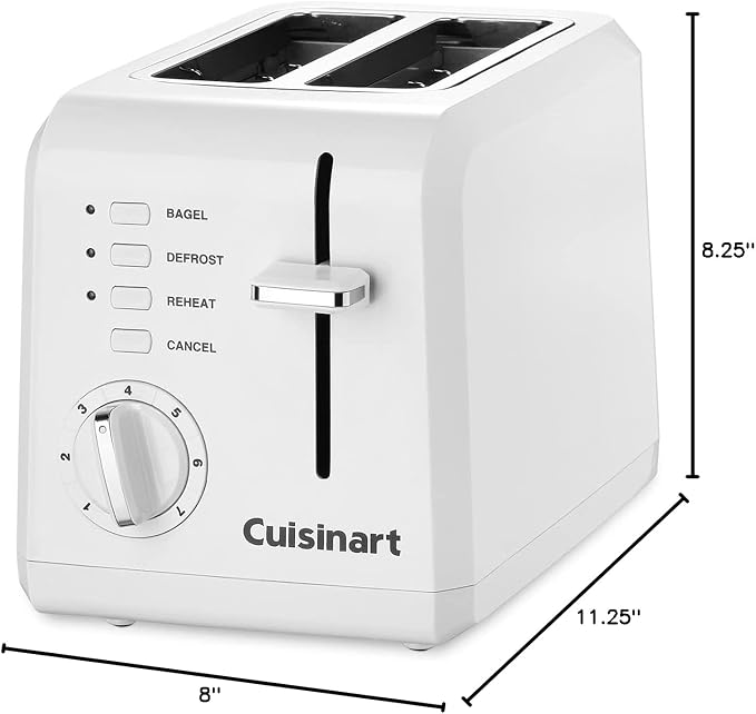 Cuisinart CPT-120 Compact Cool-Touch 2-Slice Toaster, White