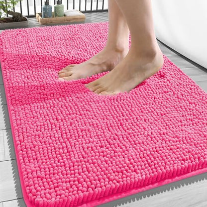 OLANLY Bathroom Rugs 34x21, Extra Soft Absorbent Chenille Bath Rugs