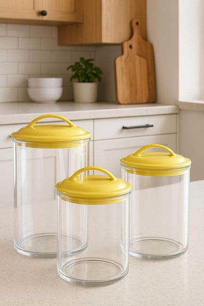 Reston Lloyd Food Storage Containers, BPA Free Airtight Canisters for Cereal, Pasta, Sugar, Coffee, Flour, Cookies, Loose Tea, for Kitchen Organization, Set of 3, Pink (Pack of 4)