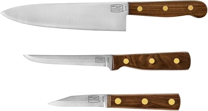 Chicago Cutlery Walnut Tradition 3-Piece Prep Knife Gift Set