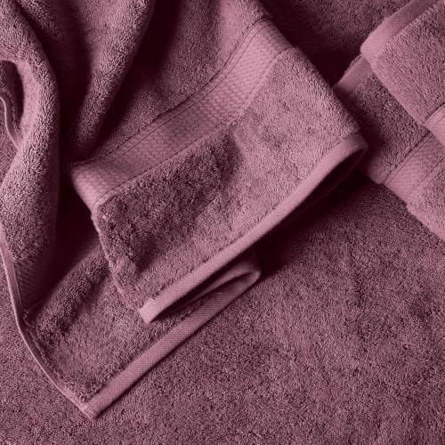 Superior Egyptian Cotton Plush & Absorbent, Bath Towel Set of 4, Plum