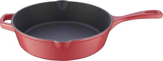 Cuisinart Chef's Classic Enameled Cast Iron Dutch Oven with Lid, Porcelain Enameled Interior, Oven Safe, Induction Compatible, 12-Inch, Chicken Fryer, Peony Pink