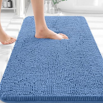 OLANLY Bathroom Rugs 35x24, Extra Soft Absorbent Chenille Bath Rugs