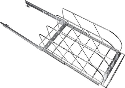 VEVOR Pan and Pot Rack, Expandable Pull Out Under Cabinet Organizer, Cookie Sheet Baking Pans tray Organization, Adjustable Wire Dividers, Steel Lid Holder for Kitchen Cabinet & Pantry Storage, 11.7"W