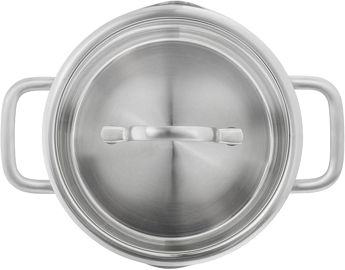 ZWILLING TrueFlow 5-Piece Saucepan Set, with Pouring Function, Suitable for Induction, Uncoated, Stainless Steel, Silver