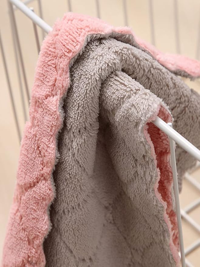 10 Pack Kitchen Cloth, Microfiber Dish Towels Washcloths, Super Absorbent Coral Velvet Dishtowels, Premium Cleaning Cloths,Non-Stick Oil Quick Dry Dish Towels, Soft Tea Towel, Table Cleaning Cloths.