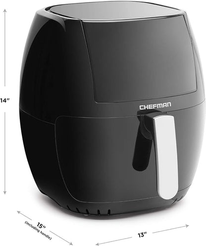Chefman TurboFry Touch 8 Quart Air Fryer w/ XL Viewing Window & Advanced Digital Display, Fry with Less Oil for Healthy Food, Adjustable Temperature Control, Cooking Presets & Dishwasher-Safe Basket