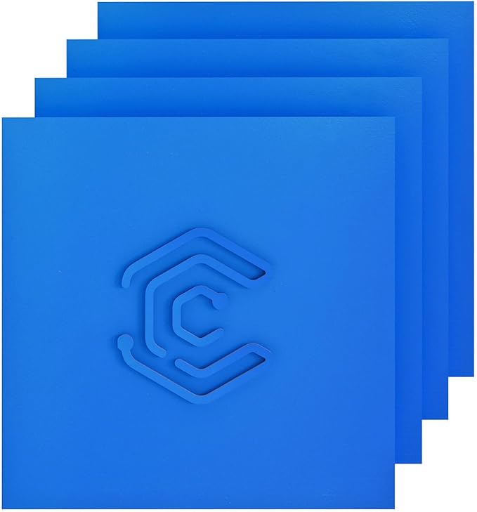4 Pack Pre-Painted Colored Plywood Sheets,12x12x1/8 Inch (3mm) Basswood Board,Ideal for Laser Cutting, Engraving, DIY Crafts, Ornaments, Models Making (Blue)
