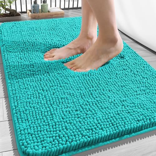 OLANLY Bathroom Rugs 34x21, Extra Soft Absorbent Chenille Bath Rugs