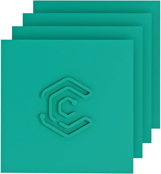 4 Pack Pre-Painted Colored Plywood Sheets,12x12x1/8 Inch (3mm) Basswood Board,Ideal for Laser Cutting, Engraving, DIY Crafts, Ornaments, Models Making (Green)