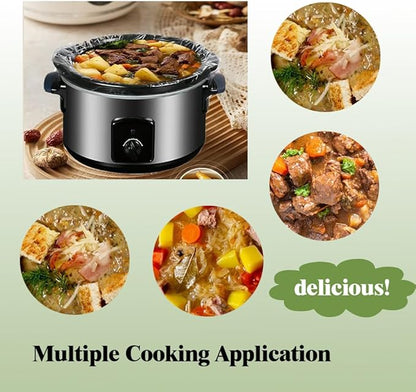 Slow Cooker Liners, 60 Cooking Bags, Large Disposable Pot Liner Plastic Bags for 3QT to 8QT Slow Cookers, 13 in. x 21 in.