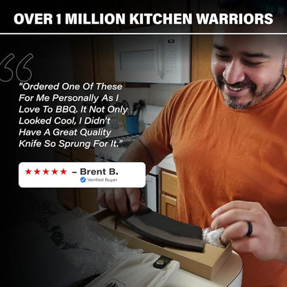 COOLINA Altomino Handmade Chef Knife, 7.1 in High Manganese Clad Steel Blade, for Slicing Meat and Vegetables