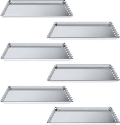 Pack of 6 | 18 in. x 26 in. Full Size Aluminum Bun. / Sheet Pan | Ideal for baking, roasting, cooling, prepping, or storing - a must-have in restaurants, bakeries, and busy kitchens.