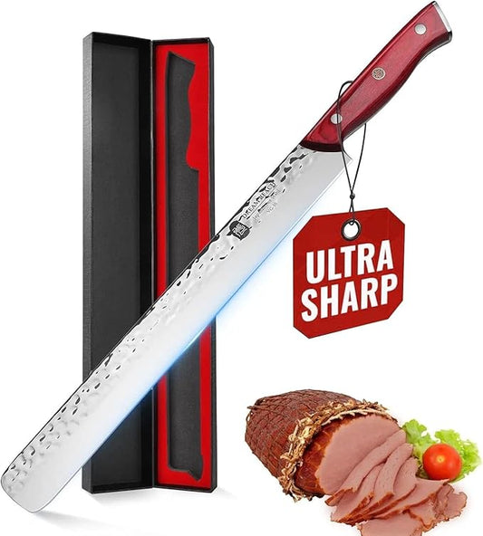 Dream Reach Brisket Knife, 12" Carving & Slicing Knife for Meat Cutting Ultra Sharp Full Tang Meat Knives with Ergonomic Handle Gift Box, Christmas Gifts for Men Women