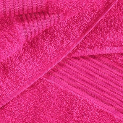 Belizzi Home Cotton 2 Pack Oversized Bath Sheet 35x70, Large Bath Sheet, Ultra Soft, Absorbent, Compact, Eco-Friendly, Recyclable, Quick Drying and Lightweight Towel - HOT Pink