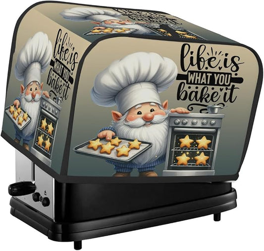 Toaster Cover 4 Slice Wide Slot Cute Gnome BiscuitBread Toaster Oven Dustproof Cover Small Appliance Kitchen Covers Dust and Fingerprint Protection for Women Gift 4 Slice