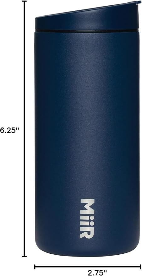 MiiR Flip Traveler 12oz | Double-Wall Vacuum Insulated with Flip Lid, BPA-Free Stainless Steel Construction, Insulated Tumbler for Hot or Cold Drinks
