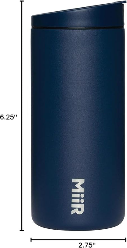 MiiR Flip Traveler 12oz | Double-Wall Vacuum Insulated with Flip Lid, BPA-Free Stainless Steel Construction, Insulated Tumbler for Hot or Cold Drinks