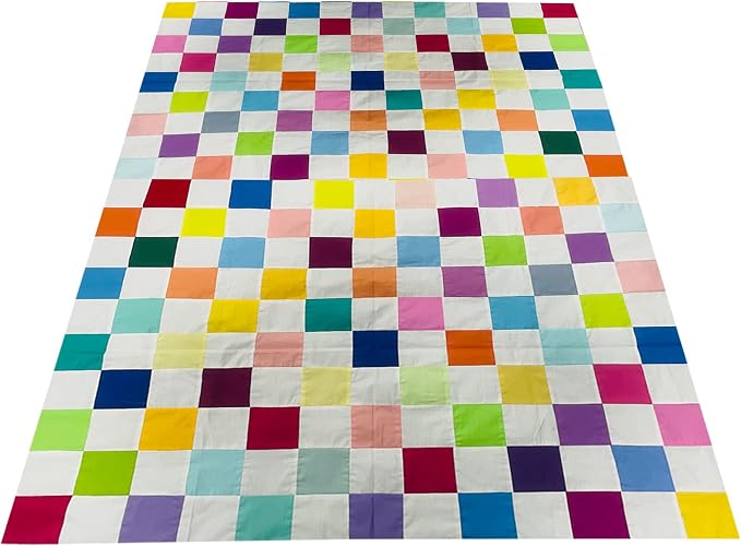 HANPATQUI 50PCS 8 x 8 inch Solid 100% Cotton Fat Quarters Fabric for Sewing and Quilting Bundles Precut Fabric Square for DIY Craft Patchwork
