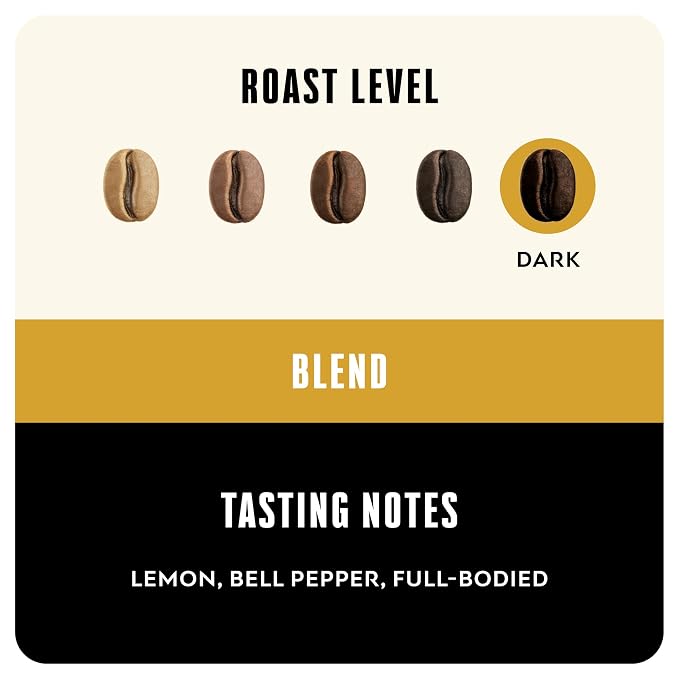 BLK & Bold Whole Bean Coffee, Dark Roast, Coffee Beans, Bold Heavy Body with Smooth Toasty Finish, Fresh Roasted Coffee for Espresso Machine, Drip, French Press & Cold Brew, 12 oz Bags (2 Pack)