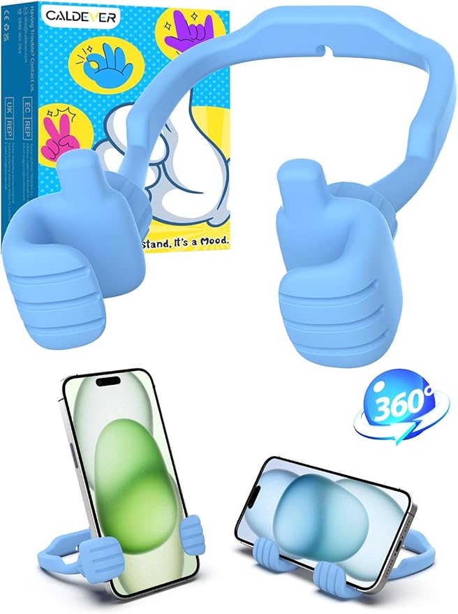 Gifts for Teen Boys Girls Kids: Thumbs Up Lazy Phone Stand Cell Phone Holder Gift for Men Women Adults Funny Gadgets Teenage Dad Father Husband Wife Who Have Everything Stocking Stuffers Cute Things