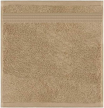 American Veteran Towel, 100% Cotton Turkish Washcloths for Bathroom Essentials 4 Pack, Soft Absorbent Wash Cloths Quick Drying Small Towels Washrags, Beige