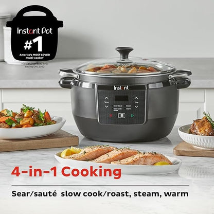 Instant Pot Superior Cooker 7.5QT Slow Cooker and Multicooker, 4-in-1 Functions, Sears/Sauté, Slow Cooks/Roast, Steams and Warms, From The Makers of Instant Pot