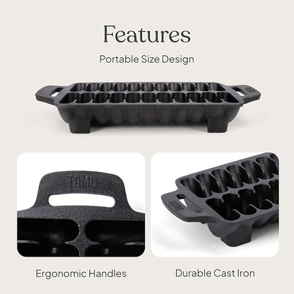 TOMO Cast Iron Shrimp Grill Pan