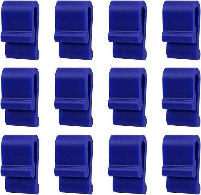 Gosknor 12pcs Dutch Oven Lid Protector Clips, Premium Silicone Pot Cookware Protector Clips Practical Pots Accessories for Storage Stacking & Display Dutch Oven (Blue)