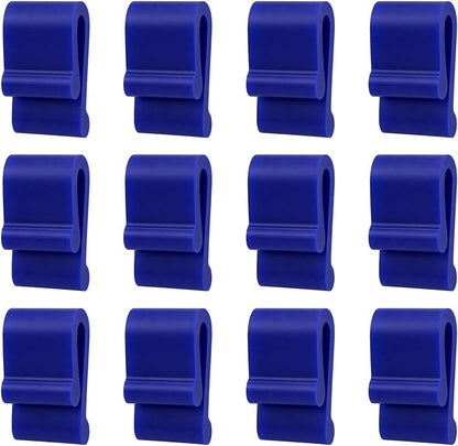 Gosknor 12pcs Dutch Oven Lid Protector Clips, Premium Silicone Pot Cookware Protector Clips Practical Pots Accessories for Storage Stacking & Display Dutch Oven (Blue)