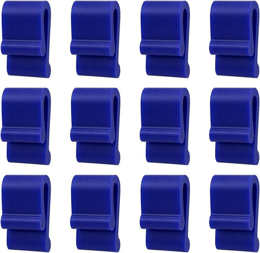Gosknor 12pcs Dutch Oven Lid Protector Clips, Premium Silicone Pot Cookware Protector Clips Practical Pots Accessories for Storage Stacking & Display Dutch Oven (Blue)