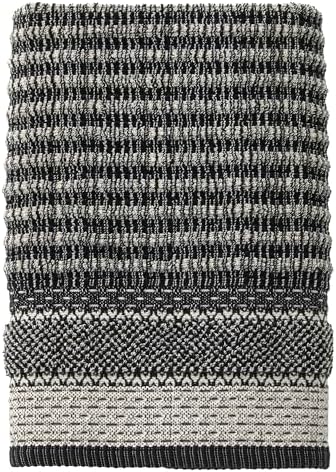 SKL Home Lewis Bath Towel, Premium 100% Cotton, Black