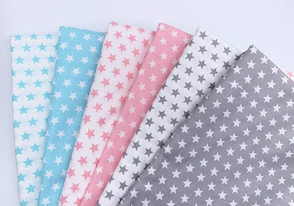 7Pcs 20" x 20" Cotton Fabric DIY Making Supplies Quilting Patchwork Fabric Fat Quarter Bundles DIY for Quilting Cotton Patchwork Cushions (Start, 20" x 20")