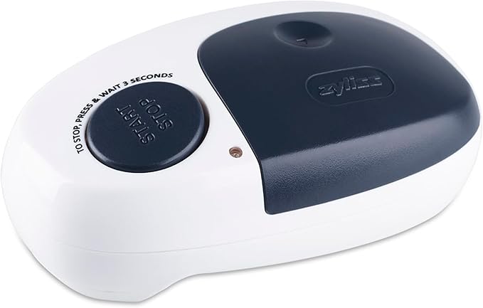 Zyliss EasiCan Electric Can Opener – One-Touch Automatic Tin Opener with Magnet for Safe Lid Removal – Compact, Hands-Free Design for All Can Sizes – Battery Operated, Easy to Use and Store