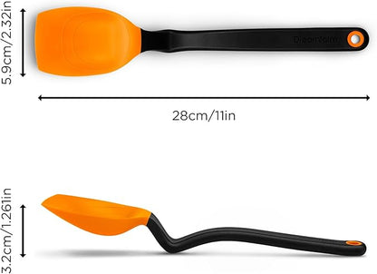 Dreamfarm Supoon Non-Stick Sit-Up Silicone Scraping, Serving, Cooking Spoon Measures 5ml Tsp & 15ml Tbsp - 11" Orange