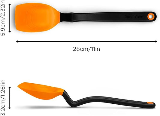 Dreamfarm Supoon Non-Stick Sit-Up Silicone Scraping, Serving, Cooking Spoon Measures 5ml Tsp & 15ml Tbsp - 11" Orange