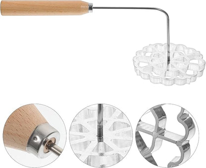 Lurrose Funnel Cake Maker: Rosette Iron - Pizzelle Iron Star Waffle Moulds