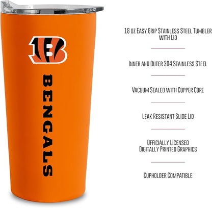 Rico Industries NFL Football Soft Touch, Easy Grip Tumbler