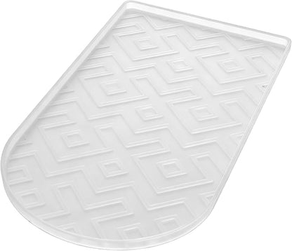 Silicone Coffee Mat,15.8"x 7.8"in Bar Mat for Countertop,Heat-Resistant,Non-Slip,Leak-Proof,Fit for Coffee Maker/Espresso Machine-Translucent