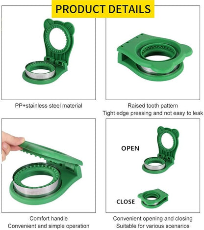 CHICHAUS Uncrustable Sandwich Maker,Sandwiches Pocket Circle Shape 3.7Inch Sandwich Cutter and Sealer,Sandwich Cutter for Kids Breakfast and lunchboxes (Green)