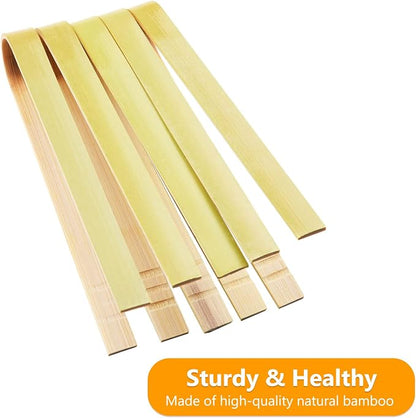 30 Pcs Wooden Tongs for Charcuterie - Mini Bamboo Disposable Tongs for Serving Food, Natural Wooden Cooking Toast