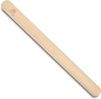 Rolling Pin for Baking Pasta Pizza Bread, Natural Beech Wood Dough Roller(15.75 Inches, dowel)