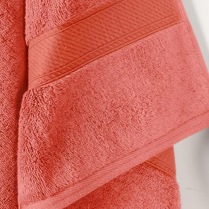 Superior Egyptian Cotton Plush & Absorbent, Bath Towel Set of 2, Coral