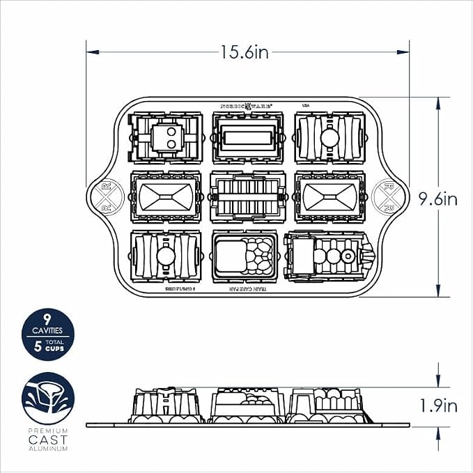 Nordic Ware Train Cake Pan, 5 Cup, Silver