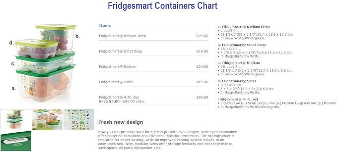 Tupperware Fridgesmart Containers
