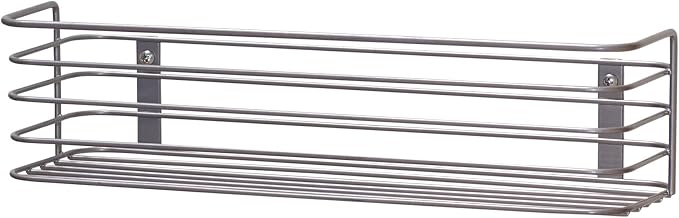 Household Essentials 1226-1 Long Basket Door Mount Cabinet Organizer | Mounts to Solid Cabinet Doors or Walls