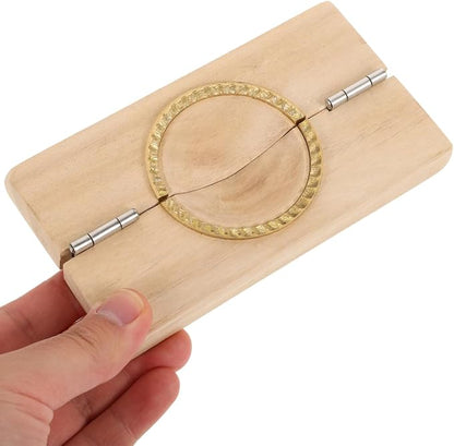 PRETYZOOM Dumpling Artifact Wooden Dumpling Press Mold 5.7In Dough Presser for Homemade Making Kitchen Tool